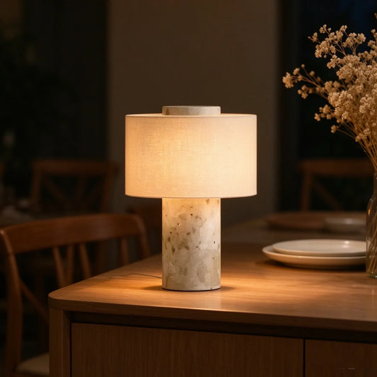 Lampe danoise en marbre rechargeable, lampe de chevet LED sans fil
