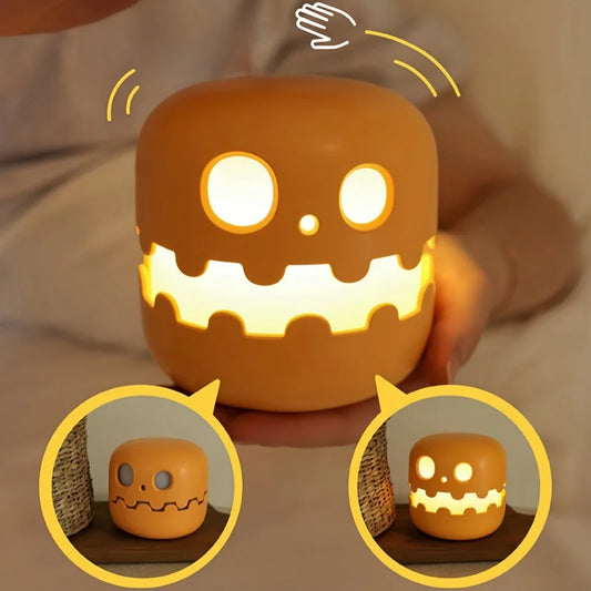 Veilleuse citrouille rigolote rechargeable, déco Halloween