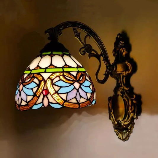Applique Murale Vitrail Tiffany Arabesque