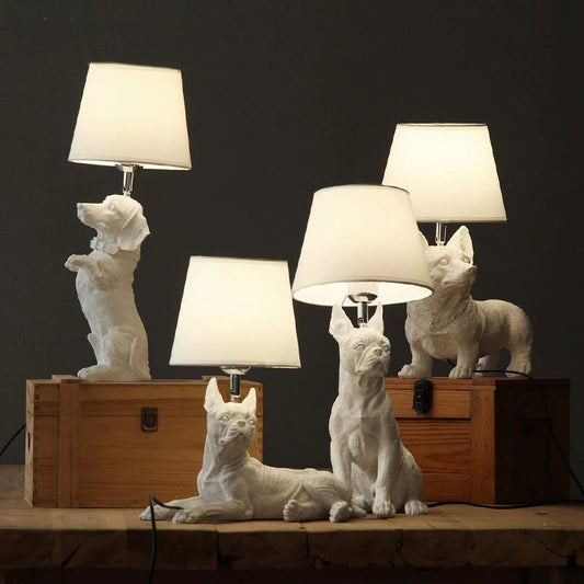 Lampe Chien en Résine – Luminaire Décoratif Animal
