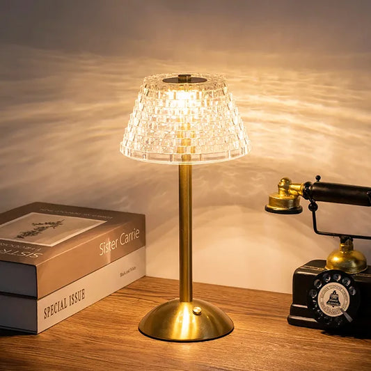 Lampe Cocooning Cristal Rechargeable – Toucher Tamisé