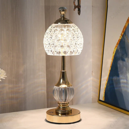 Lampe de Chevet Cristal Sans Fil Rechargeable