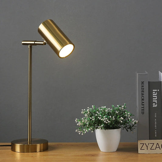 Lampe de Chevet de Lecture en Métal au Design Doré