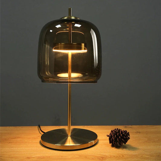 Lampe de Chevet en Verre et Métal – Design Italien