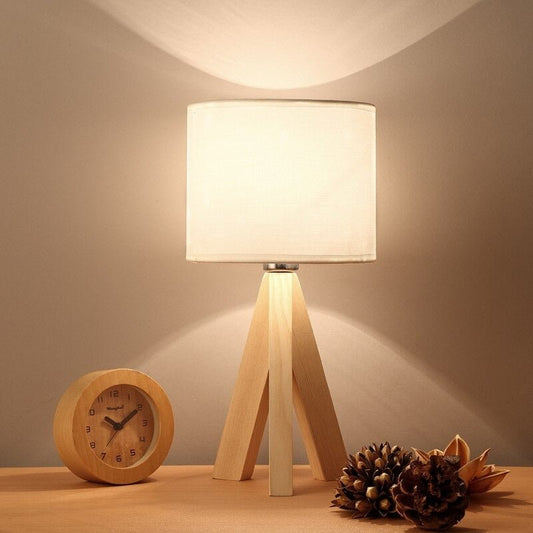 Lampe de Chevet en Bambou et Tissu – Style Naturel