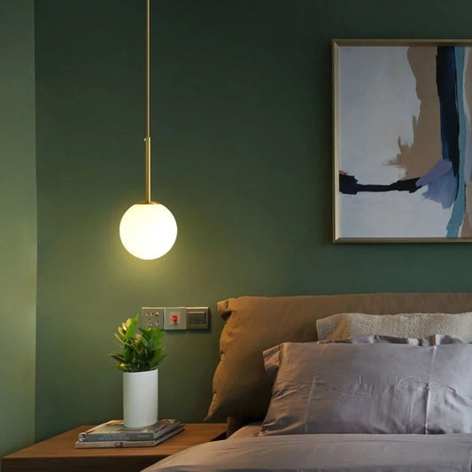 Lampe de Chevet Suspendue au Plafond – Dorée ou Noire
