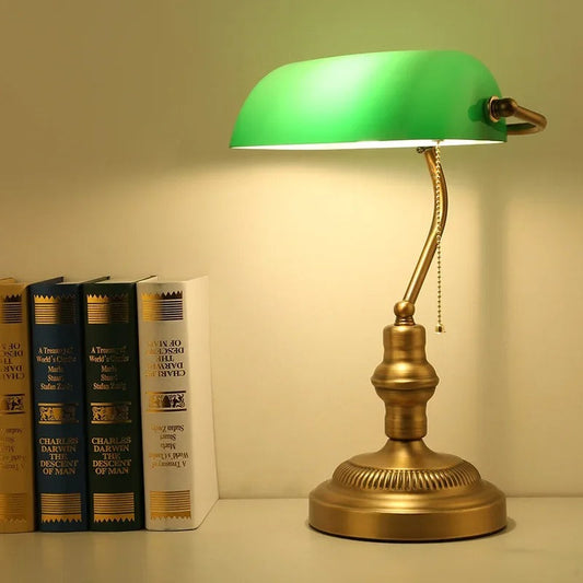 Lampe de Chevet Vintage en Verre et Métal