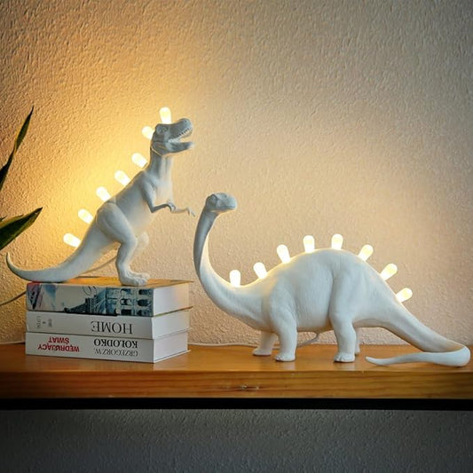 Lampe de chevet dinosaure en résine – LED intégrées