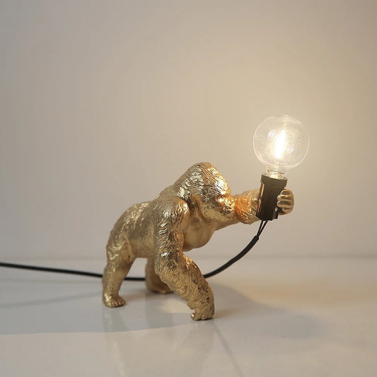 Lampe Gorille en Résine – Luminaire Déco Original
