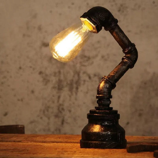 Lampe de Chevet Industrielle en Métal Cuivré