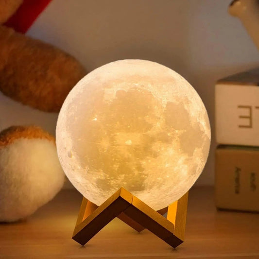 Lampe Lune 3D – Veilleuse Tactile Rechargeable USB