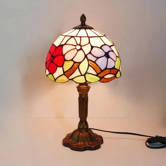 Lampe Tiffany Florale – Abat-jour Vitrail Artisanal