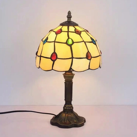 Lampe Tiffany Joyaux – Abat-jour Vitrail Artisanal