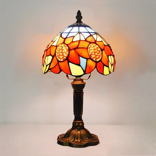 Lampe Tiffany Soleil – Abat-jour Vitrail Fait Main