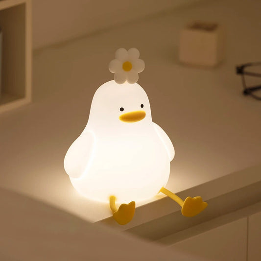 Veilleuse Canard Enfant en Silicone – Rechargeable USB