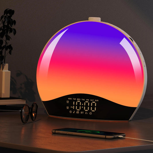 Radio Réveil Lampe de Chevet Multifonction