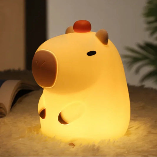 Veilleuse Capybara en Silicone pour Bébé et Enfant