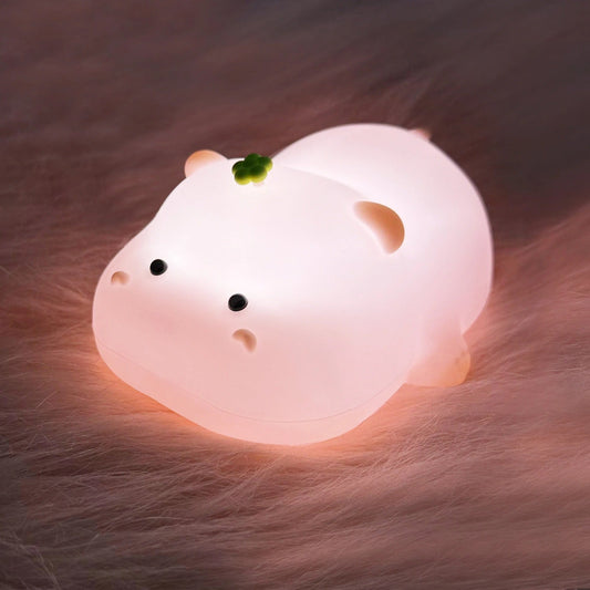 Veilleuse Hippopotame en Silicone pour Bébé