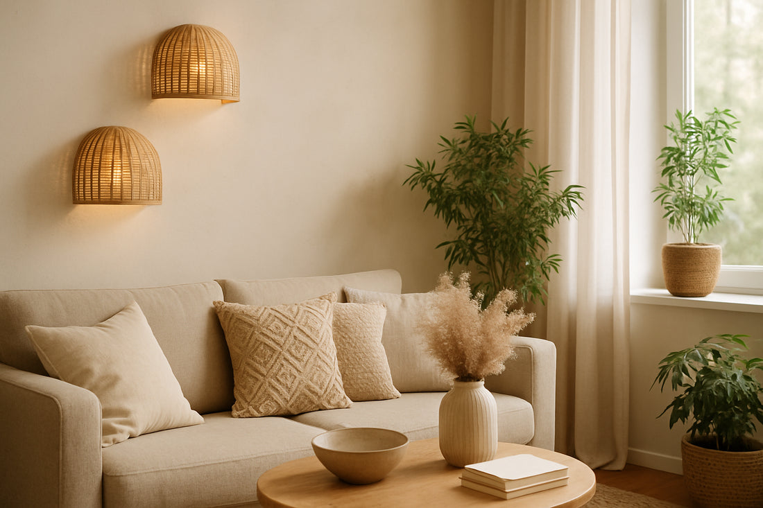 Déco bohème : adopter les appliques en rotin chez soi