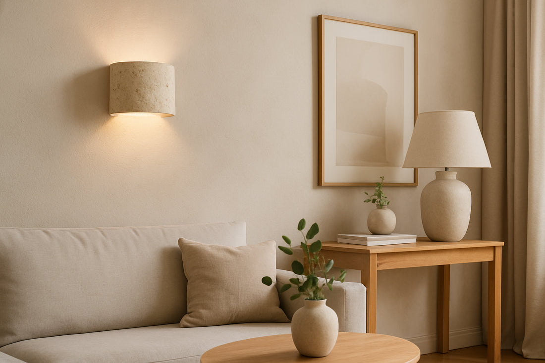 Applique en travertin : la tendance minérale qui séduit la déco