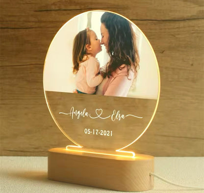 Lampe de Chevet Personnalisée avec Photo