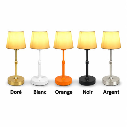 Lampe de Chevet Rechargeable Abat-jour en Tissu – Tactile, Ampoule E12 Remplaçable