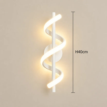 Applique Murale Ligne LED Nordique – Interrupteur Tactile, Blanc, Noir ou Doré