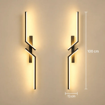 Applique Murale LED Linéaire en Aluminium – Lampe de Chevet Murale Moderne