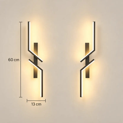 Applique Murale LED Linéaire en Aluminium – Lampe de Chevet Murale Moderne