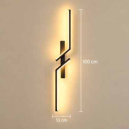 Applique Murale LED Linéaire en Aluminium – Lampe de Chevet Murale Moderne