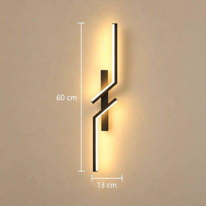 Applique Murale LED Linéaire en Aluminium – Lampe de Chevet Murale Moderne