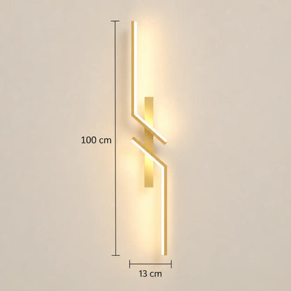Applique Murale LED Linéaire en Aluminium – Lampe de Chevet Murale Moderne
