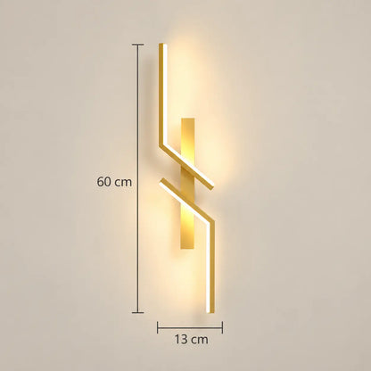 Applique Murale LED Linéaire en Aluminium – Lampe de Chevet Murale Moderne