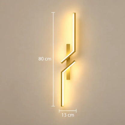 Applique Murale LED Linéaire en Aluminium – Lampe de Chevet Murale Moderne