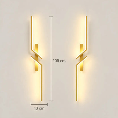 Applique Murale LED Linéaire en Aluminium – Lampe de Chevet Murale Moderne