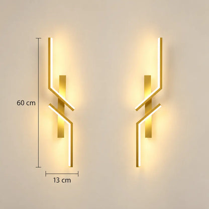 Applique Murale LED Linéaire en Aluminium – Lampe de Chevet Murale Moderne