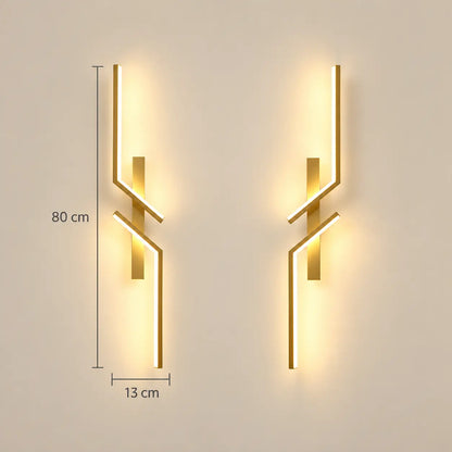 Applique Murale LED Linéaire en Aluminium – Lampe de Chevet Murale Moderne