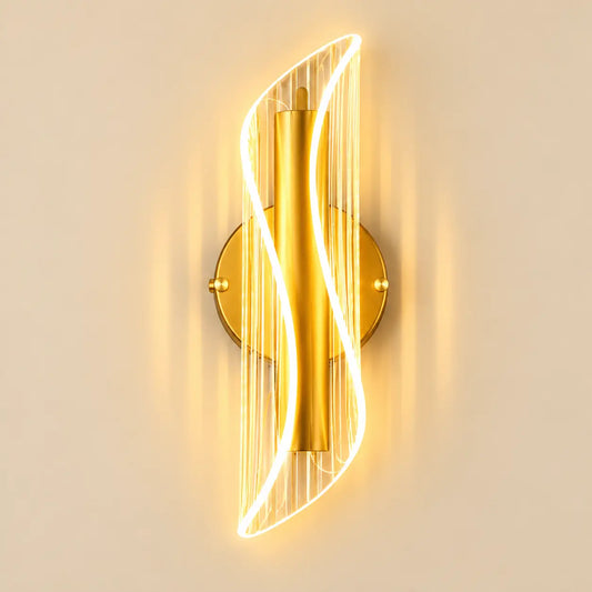 Applique Murale LED Acrylique Coquillage ou Vague – 3 Teintes, Style Art Déco