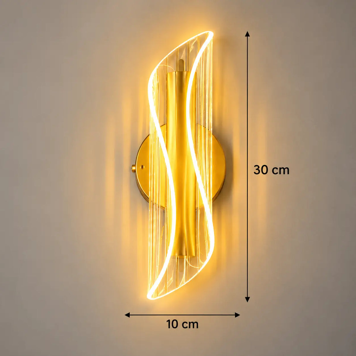 Applique Murale LED Acrylique Coquillage ou Vague – 3 Teintes, Style Art Déco