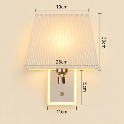 Applique Murale Abat-jour Carré en Tissu – Style Classique, Douille E27