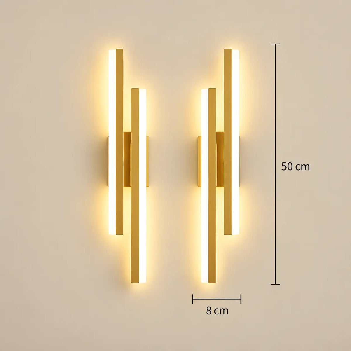 Applique Murale LED Design en Aluminium – Gauche, Droite ou Gauche + Droite