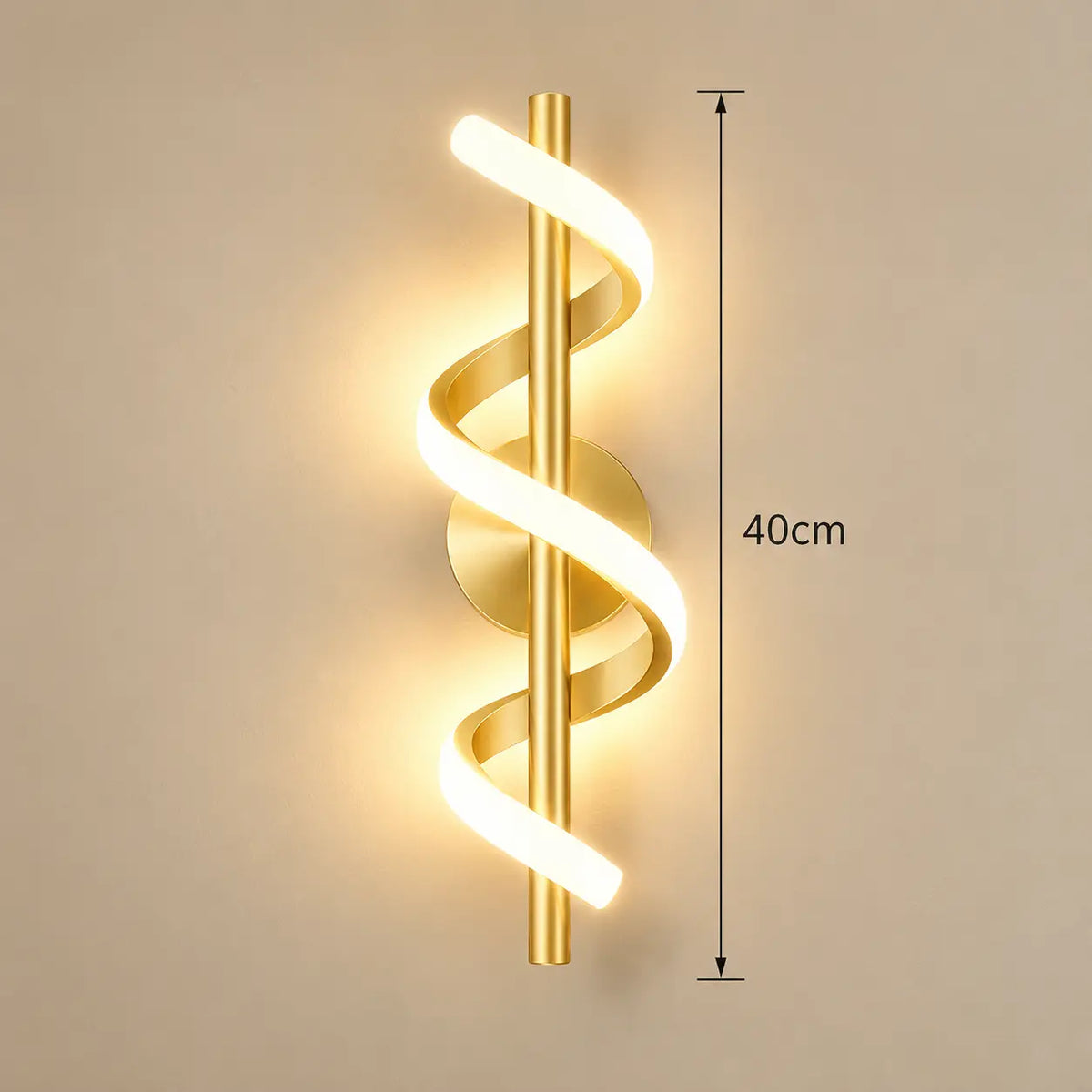 Applique Murale Ligne LED Nordique – Interrupteur Tactile, Blanc, Noir ou Doré