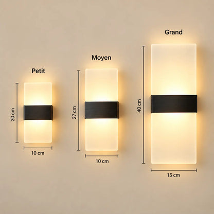 Applique Murale LED Haut et Bas en Aluminium – Angle Droit ou Arrondi