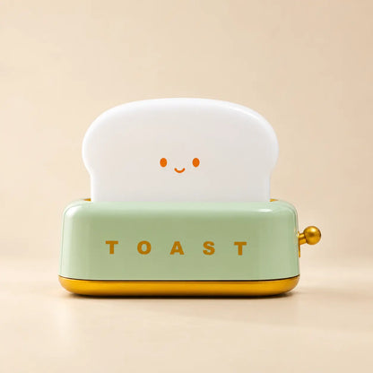 Veilleuse Grille-Pain Rechargeable – Lampe Toast Kawaii à Intensité Réglable
