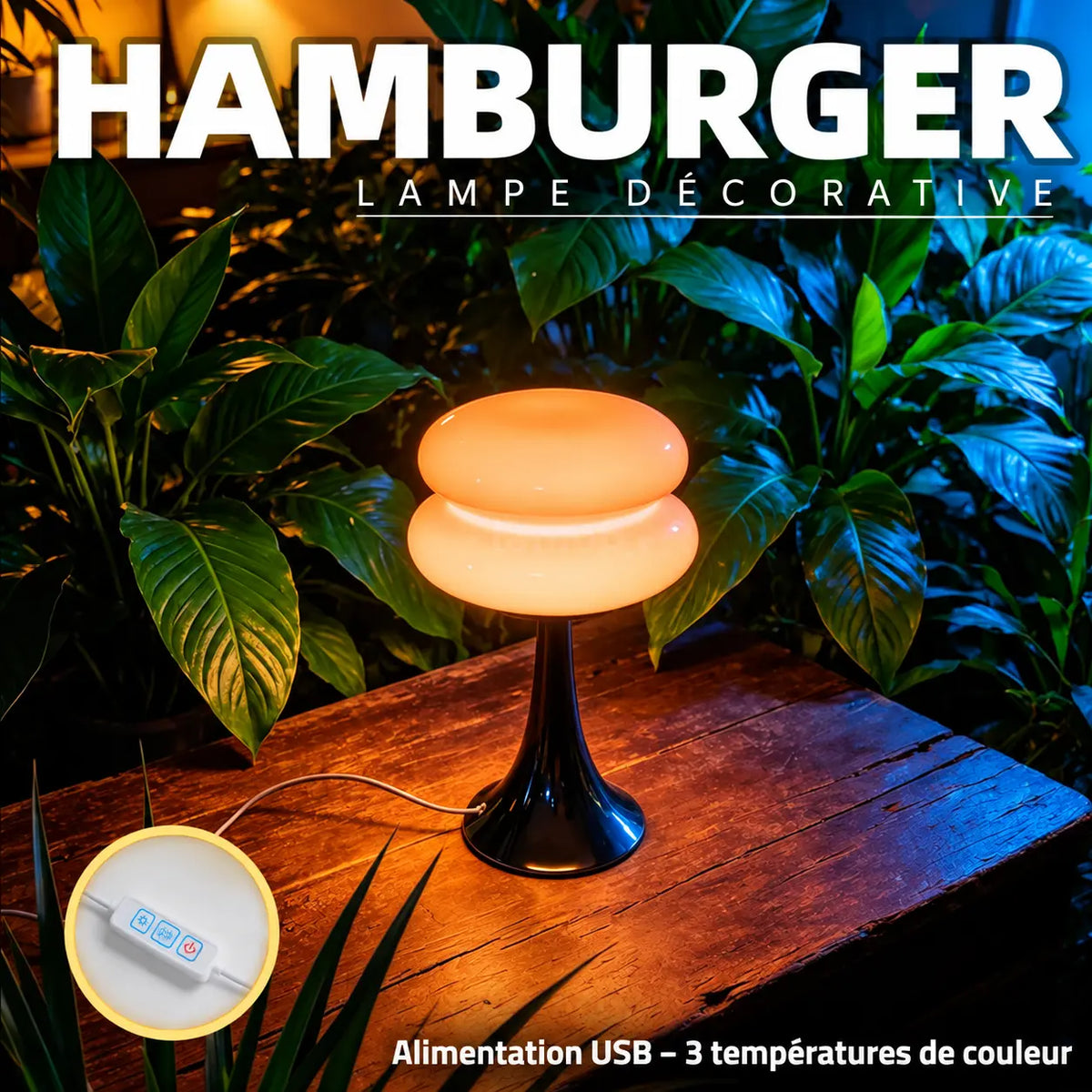 Lampe de Chevet Anneaux en Verre Style Murano – Design Bauhaus