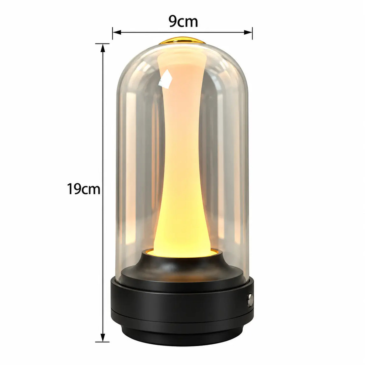 Veilleuse Rechargeable Abat-jour en Verre – Lampe Tactile Art Déco 3 Teintes