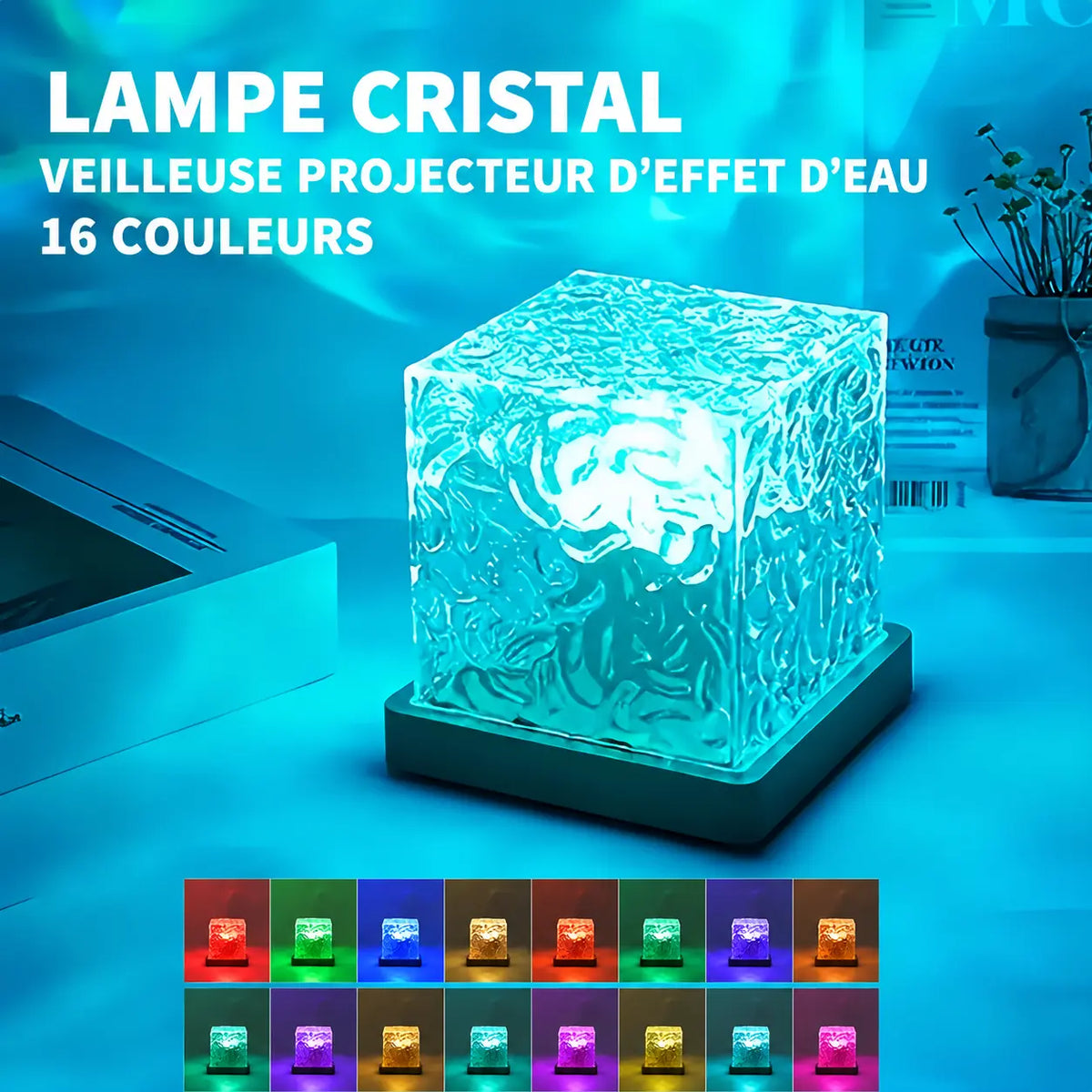 Veilleuse Projecteur Effet Vagues 16 Couleurs avec Télécommande