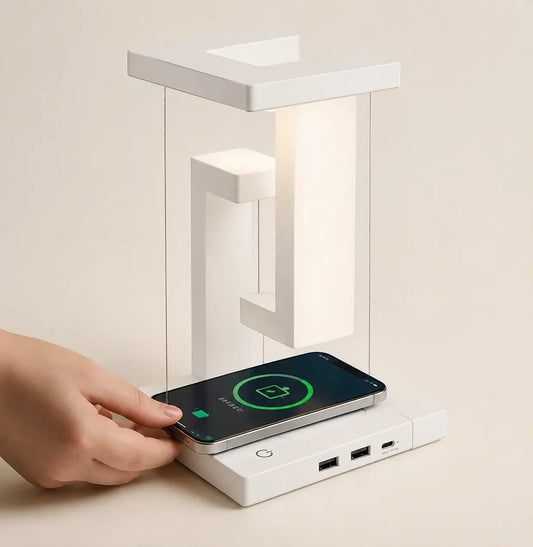 Lampe de chevet avec chargeur à induction intégré