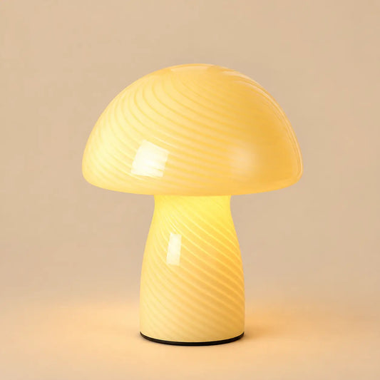 Lampe Champignon en Verre – Lumière Douce et Design