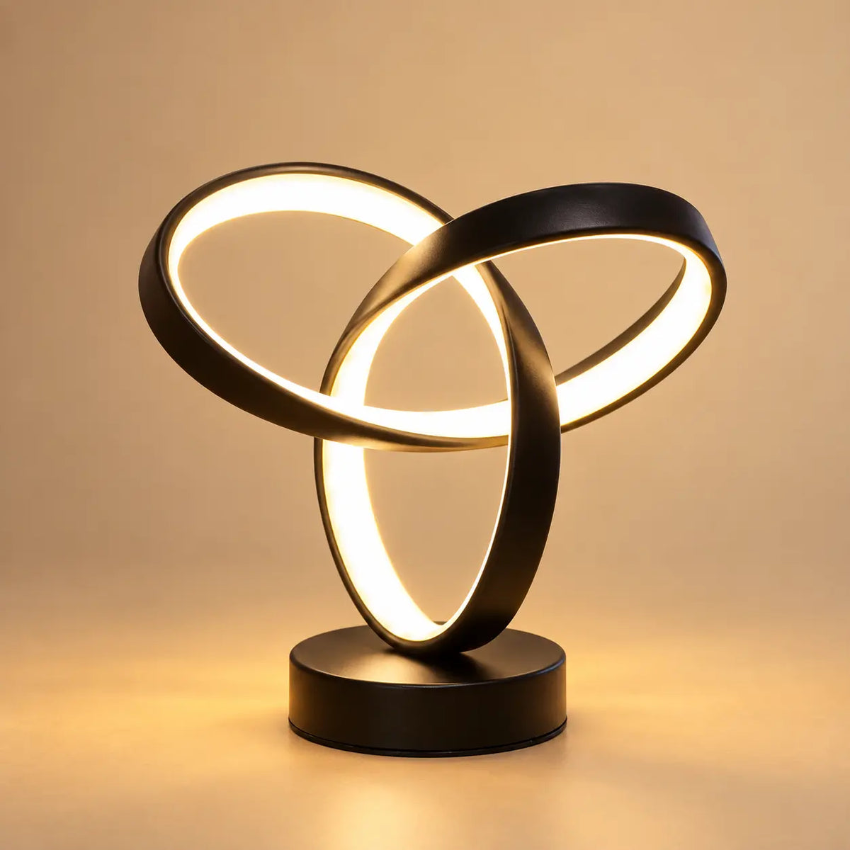 Lampe de Chevet Art Moderne Dorée – LED 3 Teintes, Alimentation USB